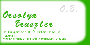 orsolya bruszler business card